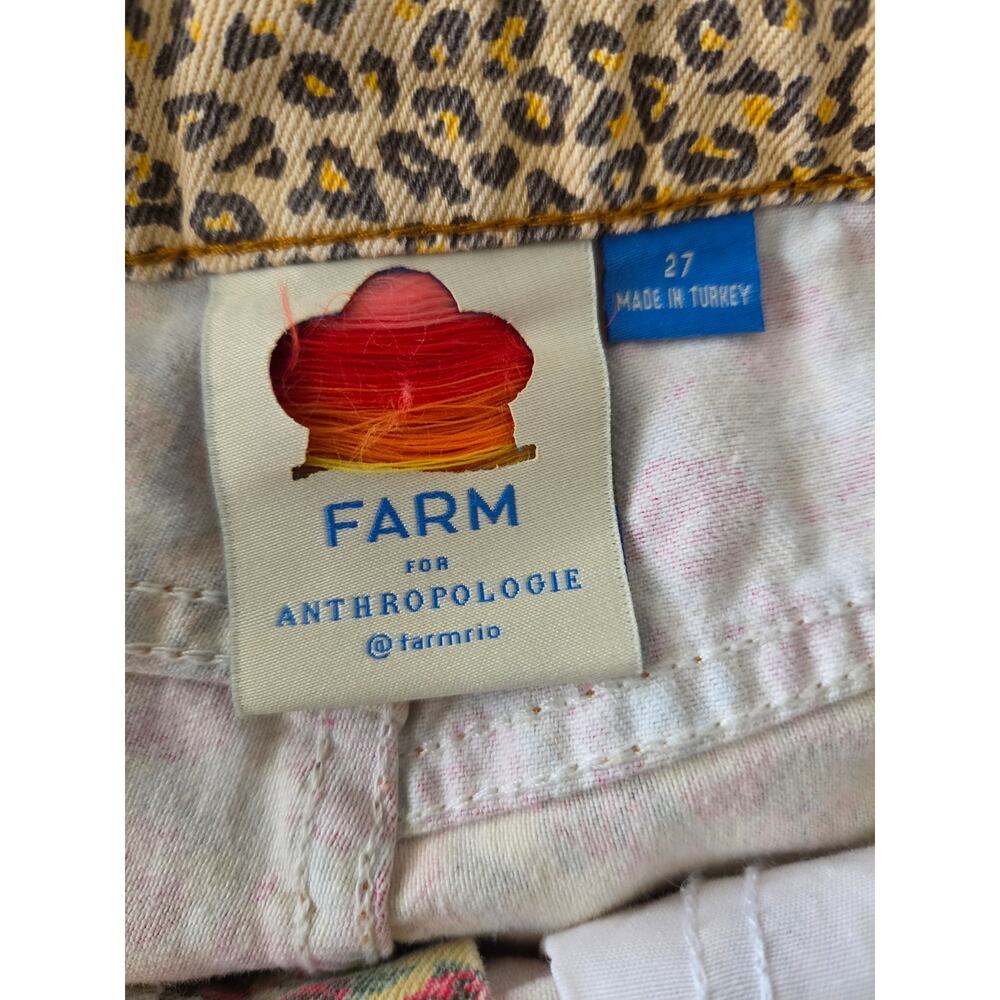 Farm Rio Floral Patchwork Denim Shorts – Size 27 Button Fly 5-Pocket - Picture 9 of 9